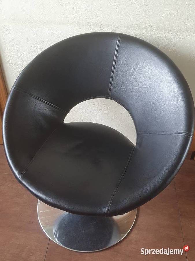 Fotel HORSLUNDE czarny skóra Jysk 72cm Orzesze sprzedam