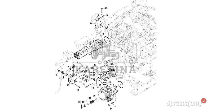 John Deere 9470RX Kolektor R560383 Układ Jastrzębniki