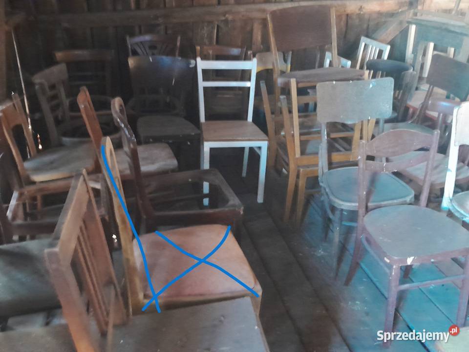 Wyprzedaż stare krzesła krzesło zabytek retro Dąbrowa Górnicza