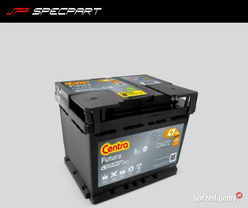 Akumulator CENTRA 47Ah450A CA472 3 lata akumulatory Toruń sprzedam