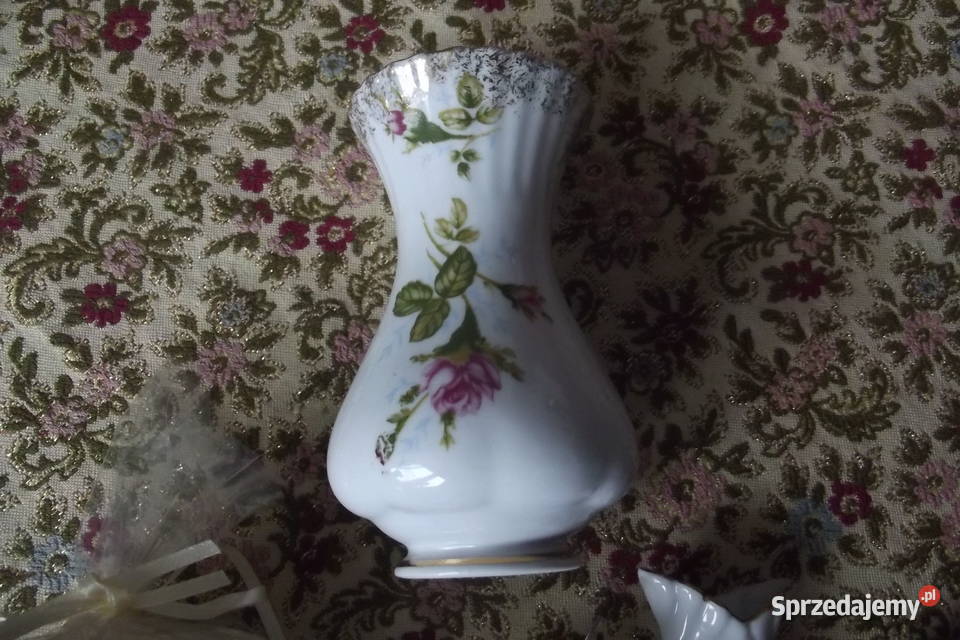 Porcelanowe wazoniki świecznik słonik różne