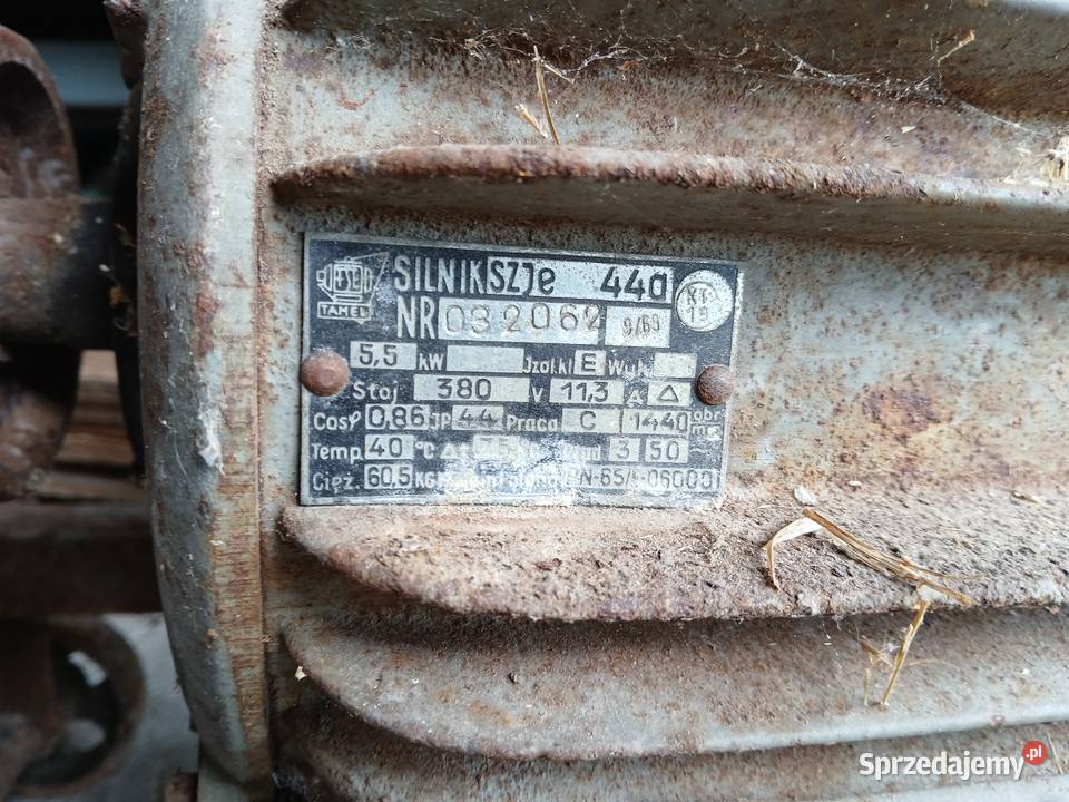 Silnik 55 kw do sieczkarni łódzkie Gorzkowice sprzedam