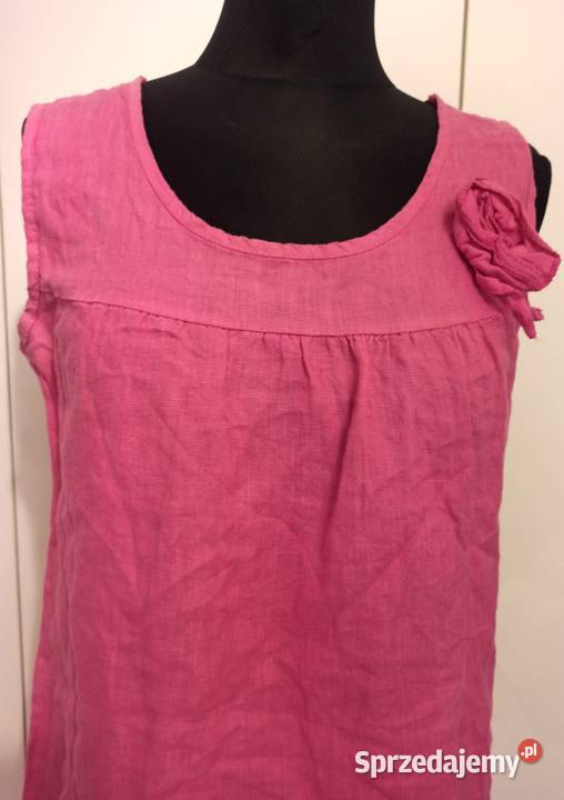 różowa lniana sukienka Częstochowa