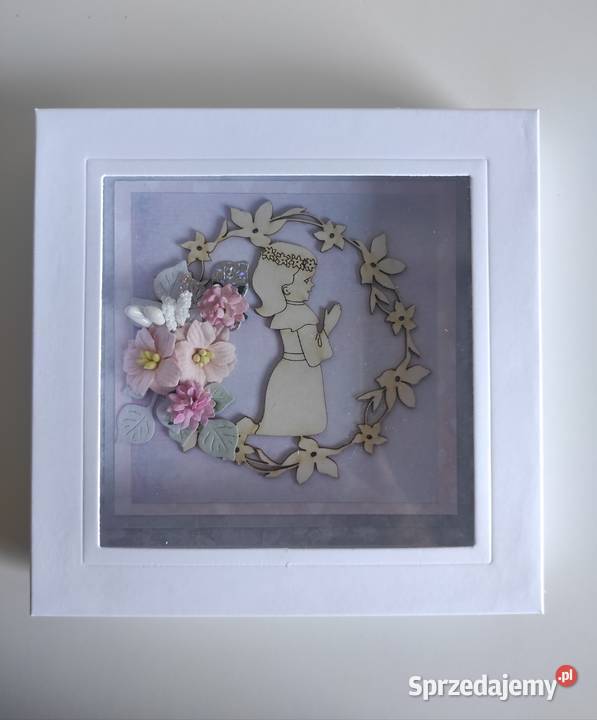 Kartka ręcznie robiona Komunia Święta z Rękodzieło Łódź