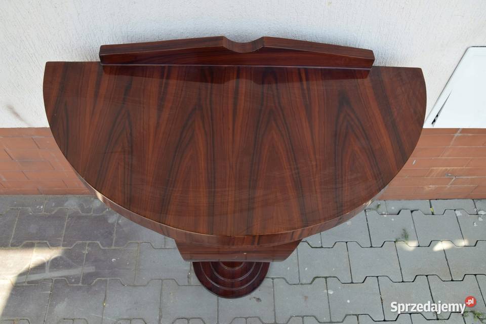 Drewniany Stolik Kawowy Art Deco Konsola Stół Kraków
