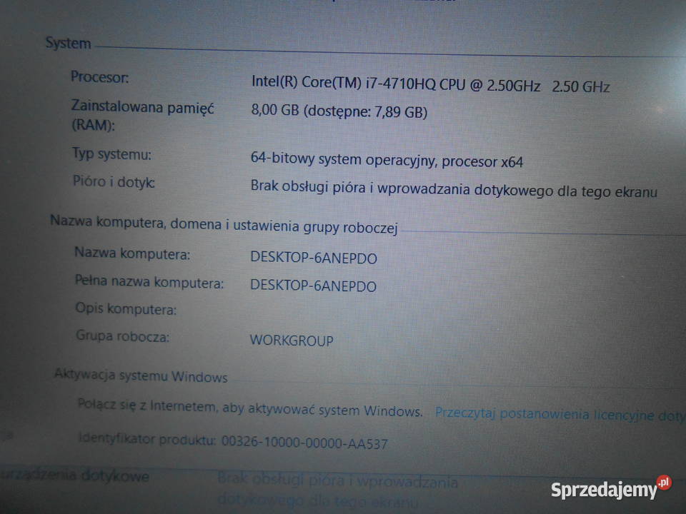 Laptop ASUS F550 Intel Core i7 8GB śląskie Katowice