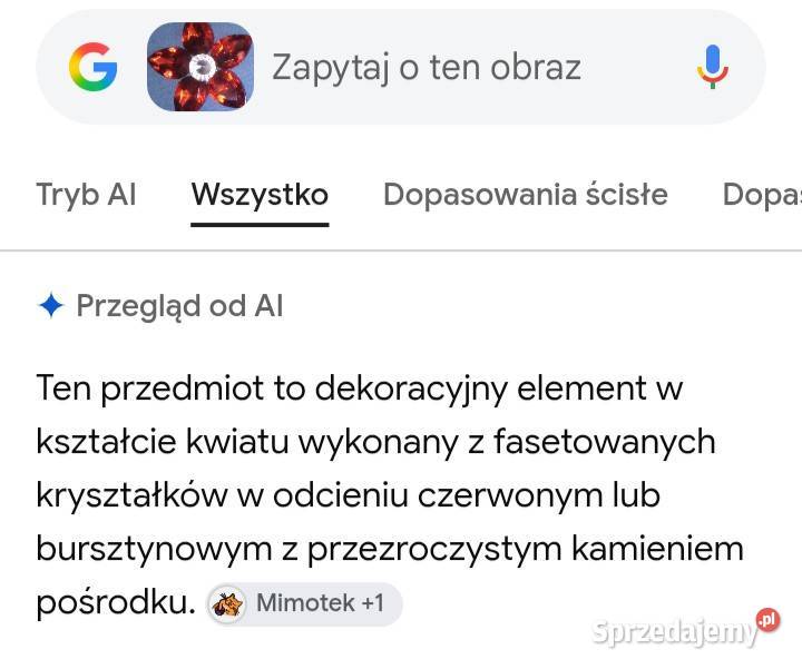 Kwiat w postaci kryształu Warszawa