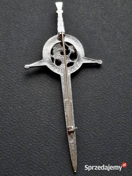 VINTAGE SZKOCKA BROSZA MĘSKA MIECZ MACDUFF DEUS Biżuteria dla Panów Częstochowa sprzedam