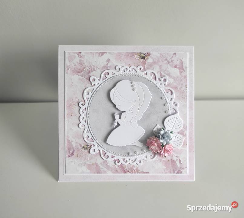 Kartka ręcznie robiona Komunia Święta handmade Łódź sprzedam
