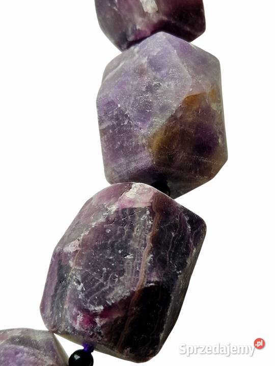 AMETYSTY SUROWE NASZYJNIK ETNO ART SYBERIA Częstochowa
