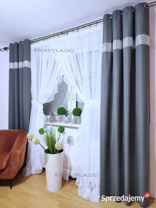 Firana 400x250 Firany gotowe falbanki firanki woal Bełchatów