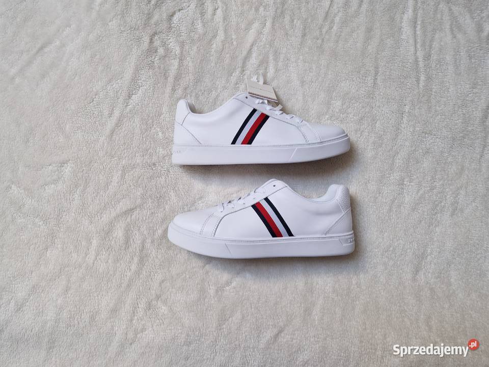 Nowe białe buty sportowe sneakersy damskie Tommy Bibice