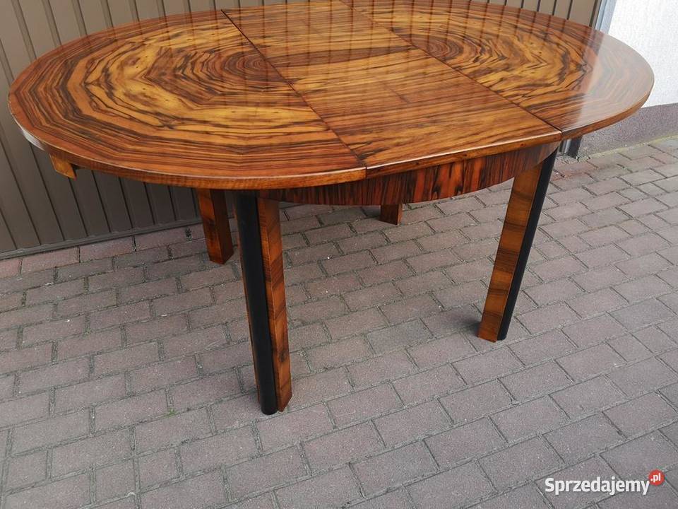 Stół ArtDeco 113 Okrągły Orzech Politura Antyk Meble Swarzędz