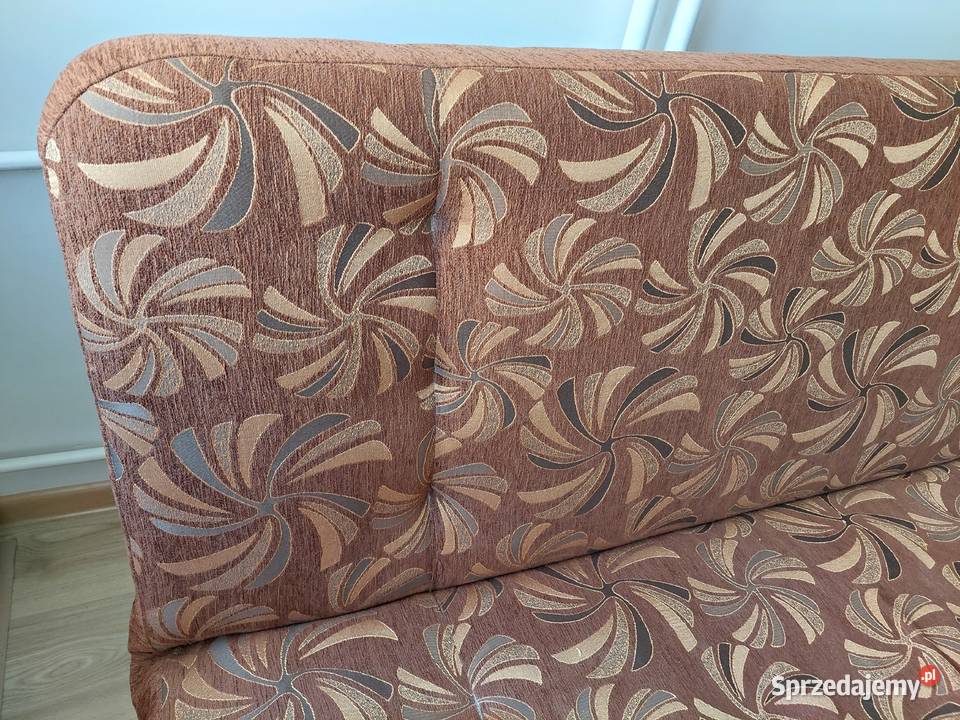 Wersalka rozkładana wzór retro geometryczny dolnośląskie Wrocław