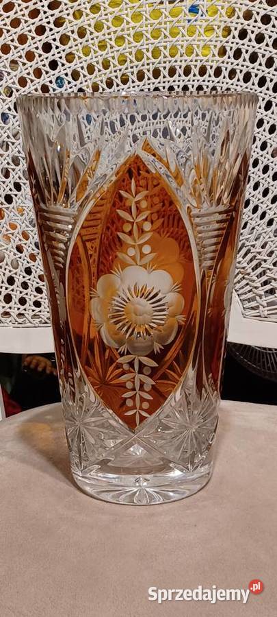wazon kryształow ołowiowe ręcznie dmuchan cięte inny kolor