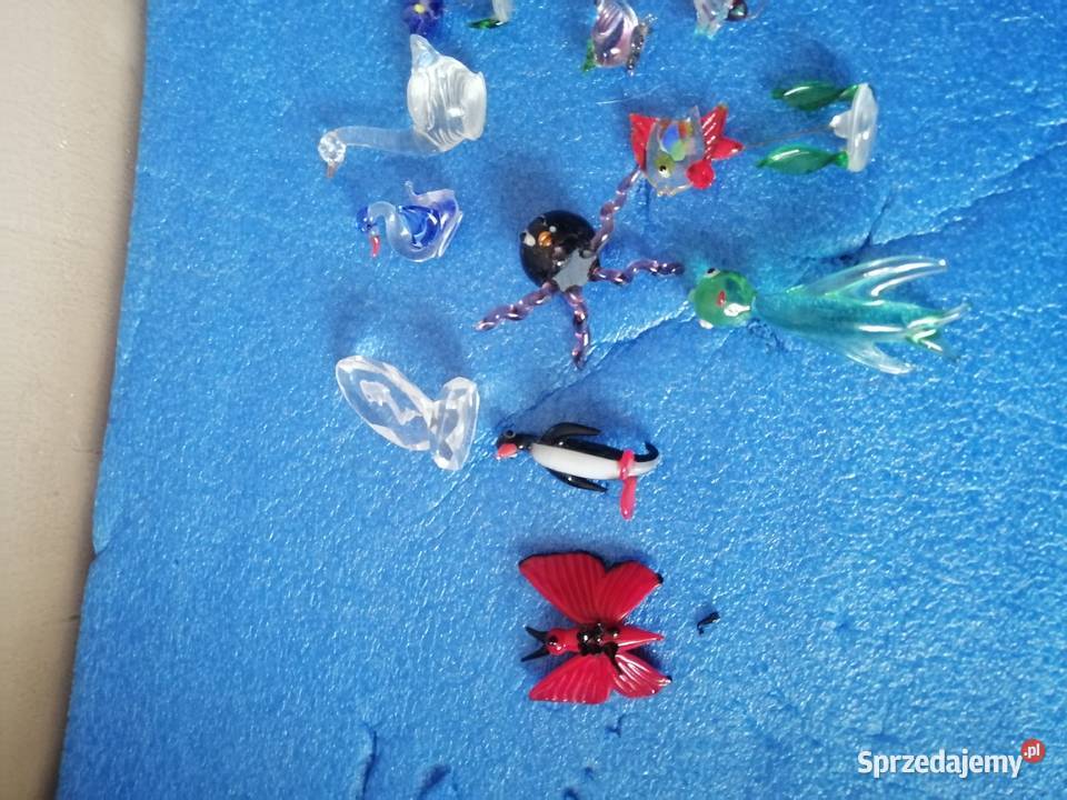 figurki szklane zestaw Porcelana i szkło Legnica