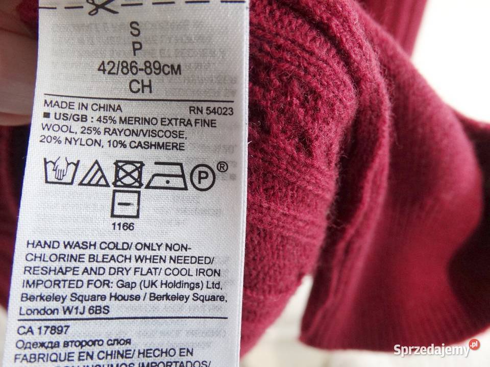 Sweter Wełniany Kaszmir Merino Fine z Włoskiej podlaskie Łomża