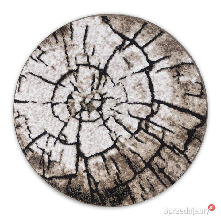 OKRĄGŁY DYWAN 100X100 GĘSTY WŁOS LAILA 15851 1m