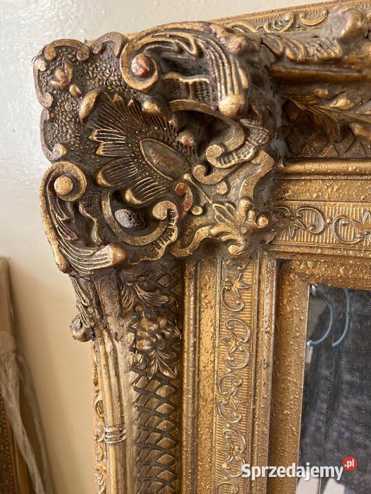 Ogromne kryształowe lustro w rzeźbionej ramie Lustra