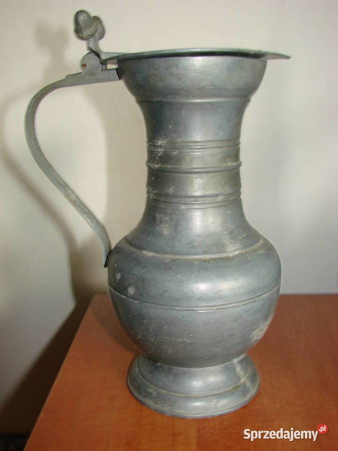 cynowy dzbanek z pokrywką Pruszcz Gdański