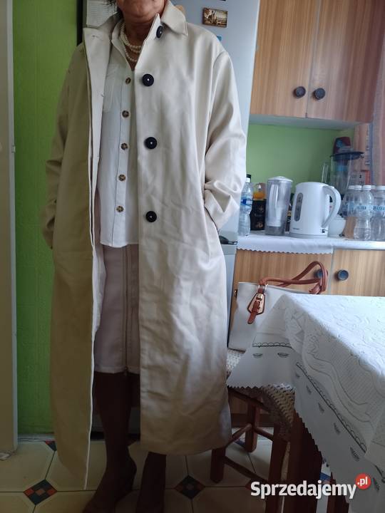 36S ASOS Długi płaszcz skórzany z Londynu NOWY Wiosenna/Jesienna  małopolskie Kraków