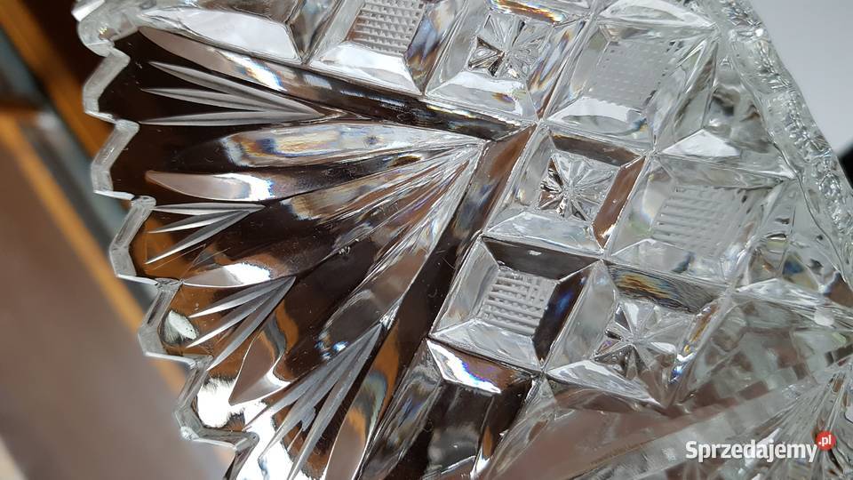 Kryształowa misa miska kryształ PRL Dąbrowa Górnicza