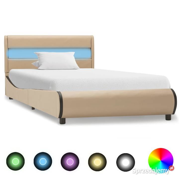 vidaXL Rama łóżka z LED, cappuccino285032