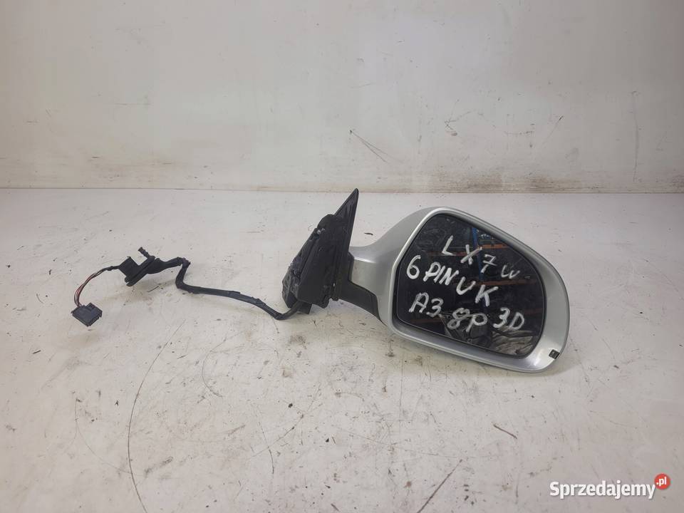 LUSTERKO PRAWY PRZÓD AUDI A3 8P3 LX7W 6 PIN UK Przystajń