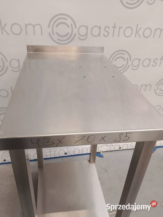 STÓŁ Z PÓŁKĄ 43X70X85 4 OTWORY W BLACIE dolnośląskie Wrocław