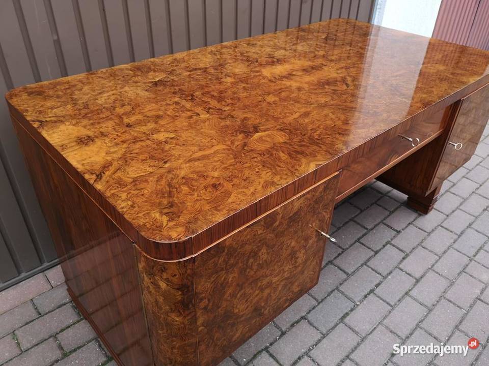 Biurko ARTDECO Orzech Unikat Politura Stare Swarzędz