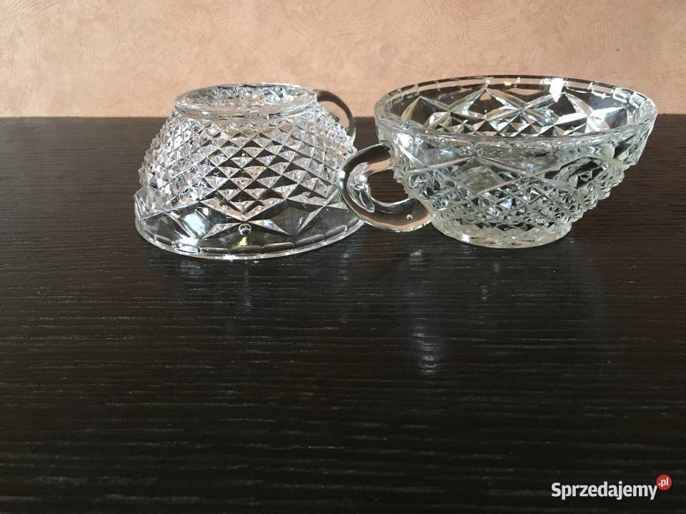 Szkło PRL filiżanki Hortensja Ząbkowice Warszawa