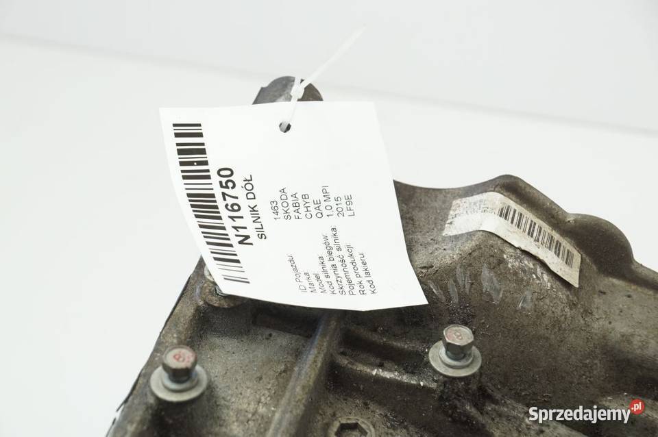 CHYB FABIA III SILNIK DÓŁ Pozostałe Lipno