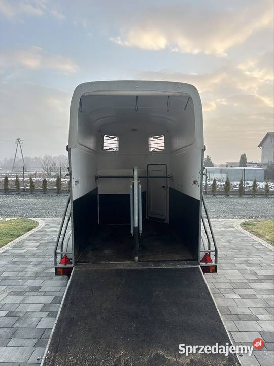 Przyczepa do przewozu 2 koni zwierząt Mokra