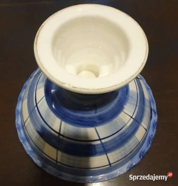 Duża PATERA NA NÓŻCE ceramika z Biot Francja Lublin