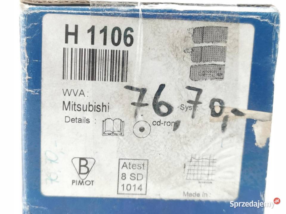 KLOCKI HAMULCOWE PRZÓD MITSUBISHI NOWE HITEC