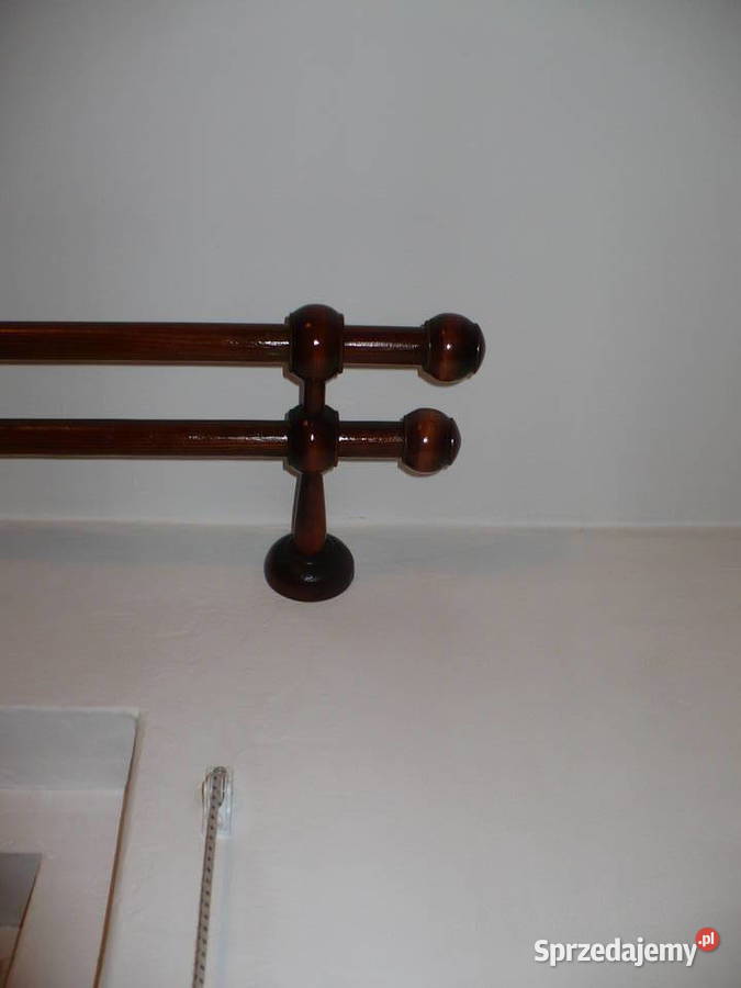 Karnisze drewniane podwójne 180