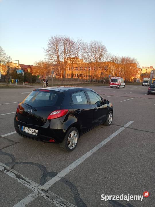 Mazda 2 14 diesel Pięciodrzwiowy Niski przebieg nieuszkodzony podlaskie Białystok