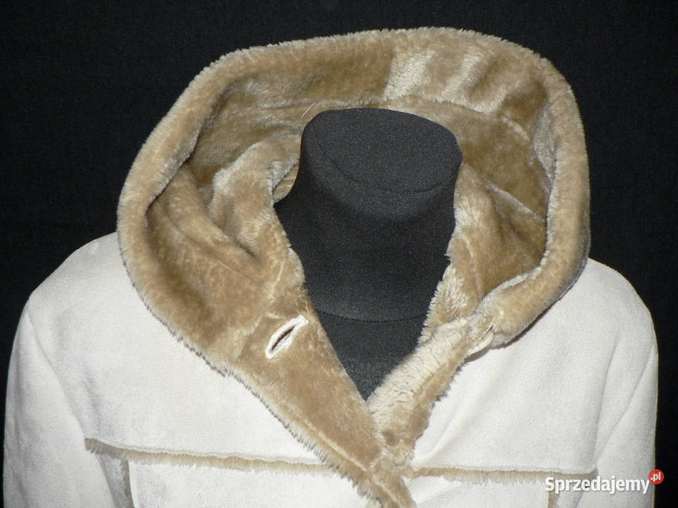 DINOZ oldschoolowy płaszczykeko kożuszek 44