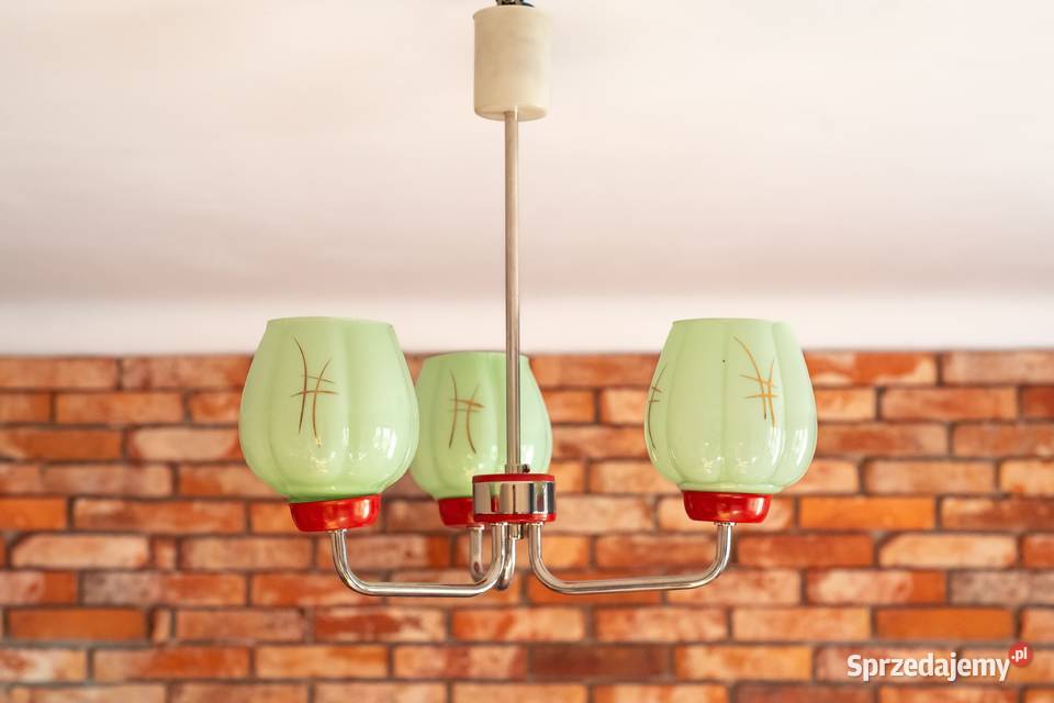 Żyrandol lata 70 Look PopArt MidCentury Vintage Dom i Ogród