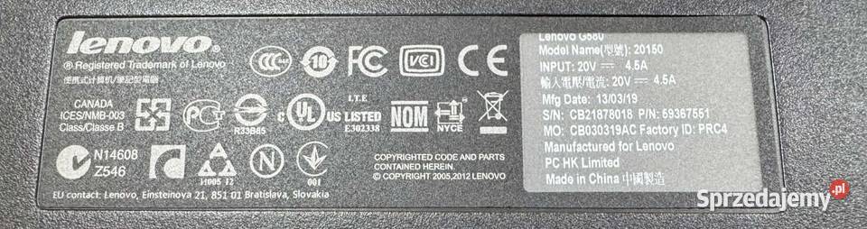 Laptop Lenovo G580 Elbląg