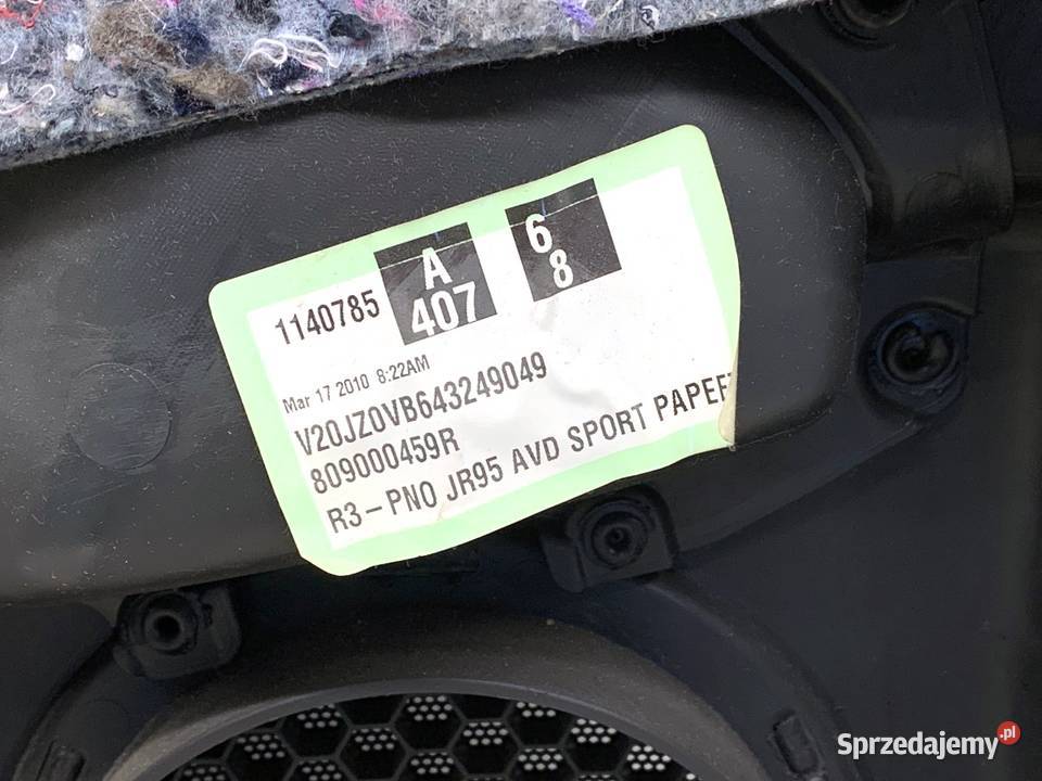 BOCZEK DRZWI PRZÓD PRAWY RENAULT SCENIC III osobowe