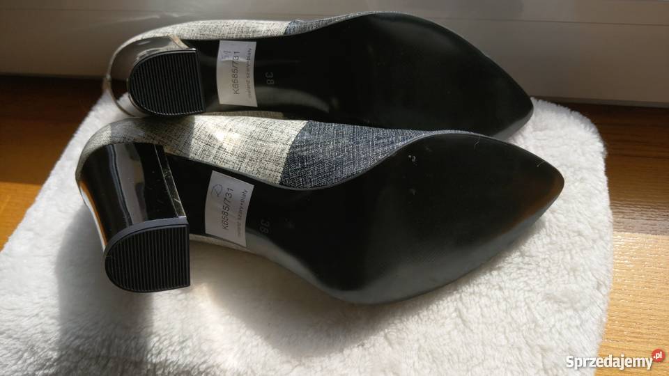 Buty śliczne markowe skórzane czółenka POLSKI Inna marka Częstochowa