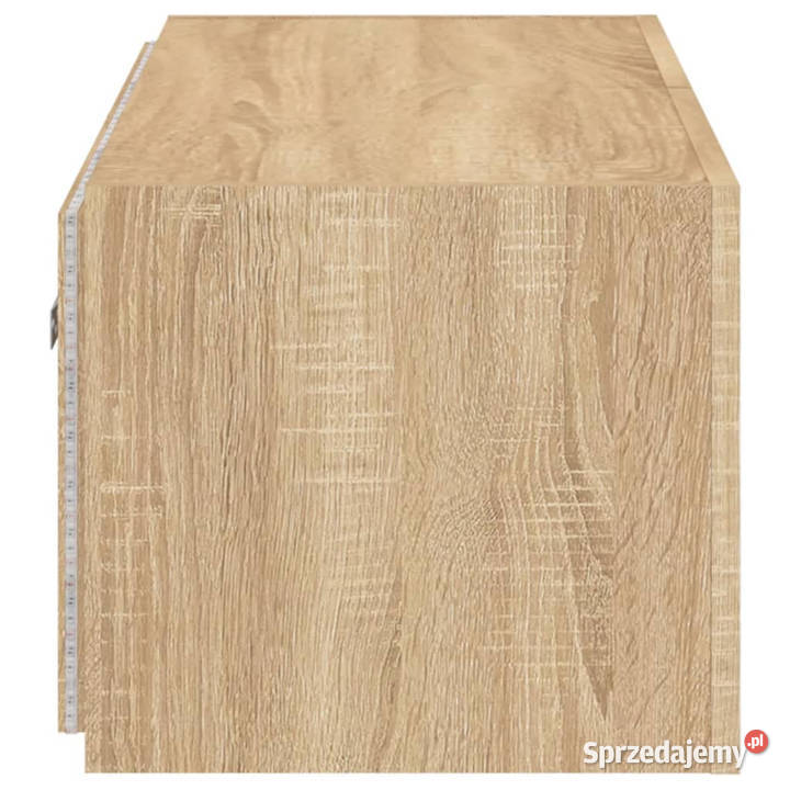Ścienna szafka TV z LED dąb sonoma 100x35x31 Warszawa