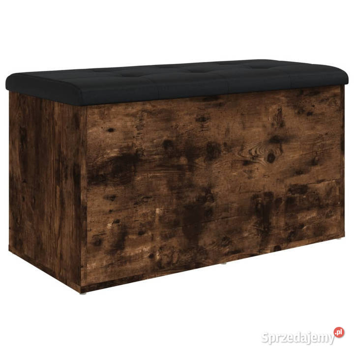 Ławka ze schowkiem przydymiony dąb 82x42x45