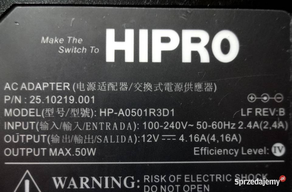 Zasilacz 12V 416A HIPRO HPA0501R3D1 Pozostałe Elektronika Szczecin