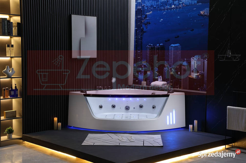 Wanna z hydromasażem EB375 narożna podlaskie Grabówka