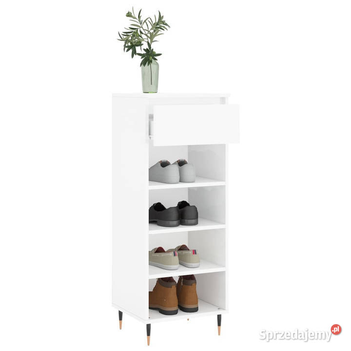 Szafka na buty wysoki połysk biała 40x36x105 mazowieckie Warszawa