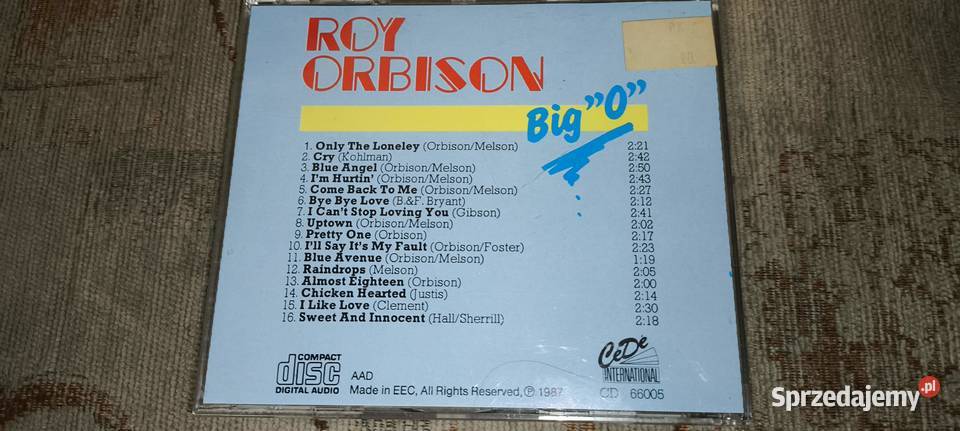 Roy Orbison Big0 1987 Muzyka Gliwice