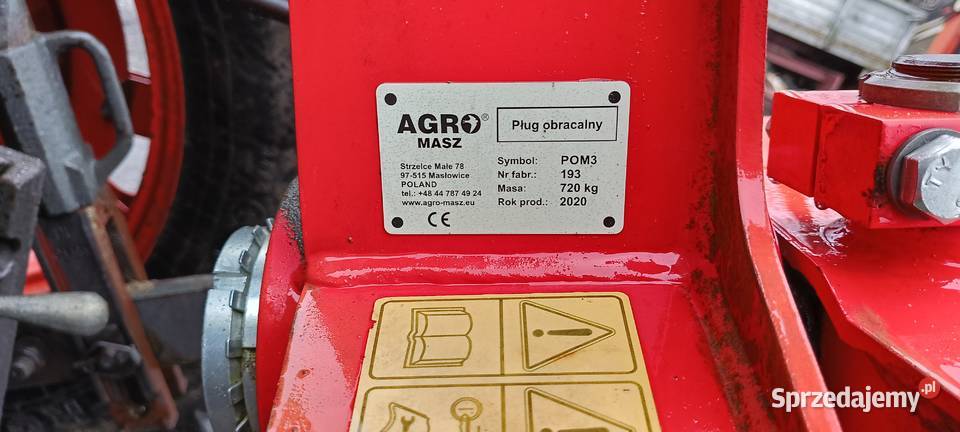 Sprzedam pług obrotowy agromasz Błaszki sprzedam