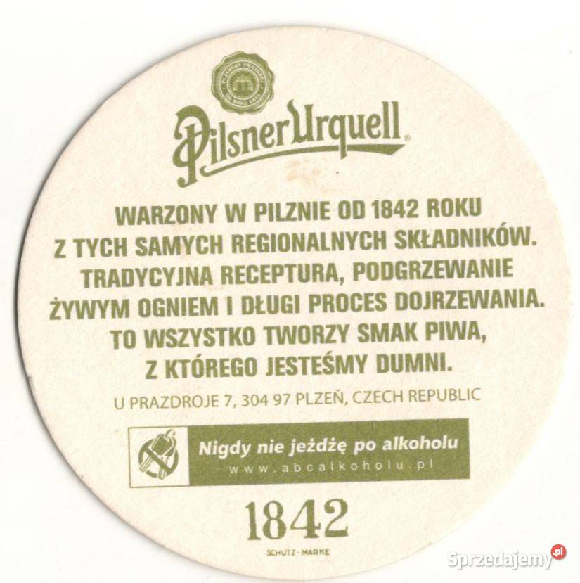 Pilsner Urquell podstawka do piwa 21 Gliwice